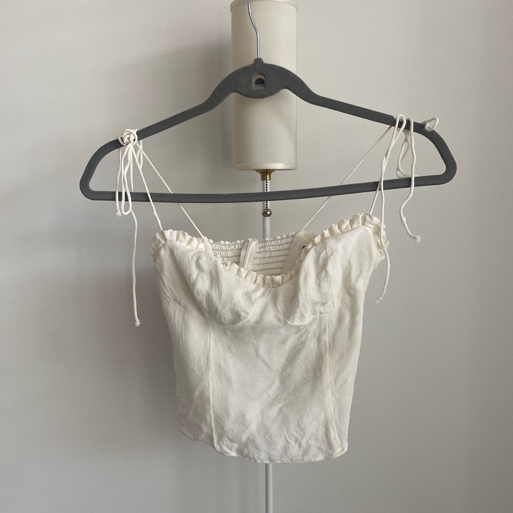 Reformation- Novena top ivory size zero